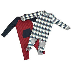 Tea Collection | Bundle of Two Striped Rompers (18-24 mos)